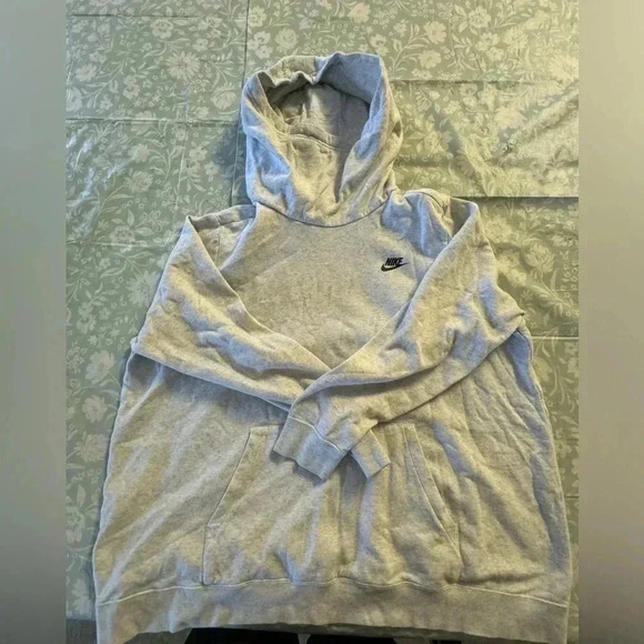 Nike Sportswear Essential Women's Funnel-Neck Fleece Pullover Hoodie GRAY - Picture 5 of 8